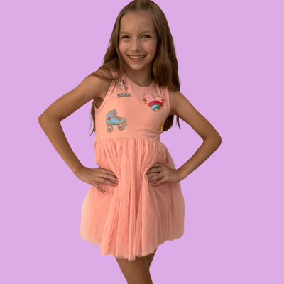 Lola + The Boys Patched Pink Tutu Dress