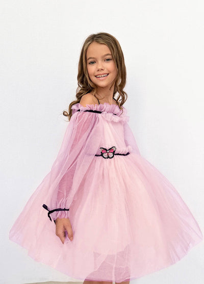 Lola + The Boys Pink Butterfly Dream Dress