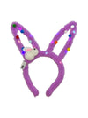 Lola + The Boys Purple Plush Bunny Ears Headband