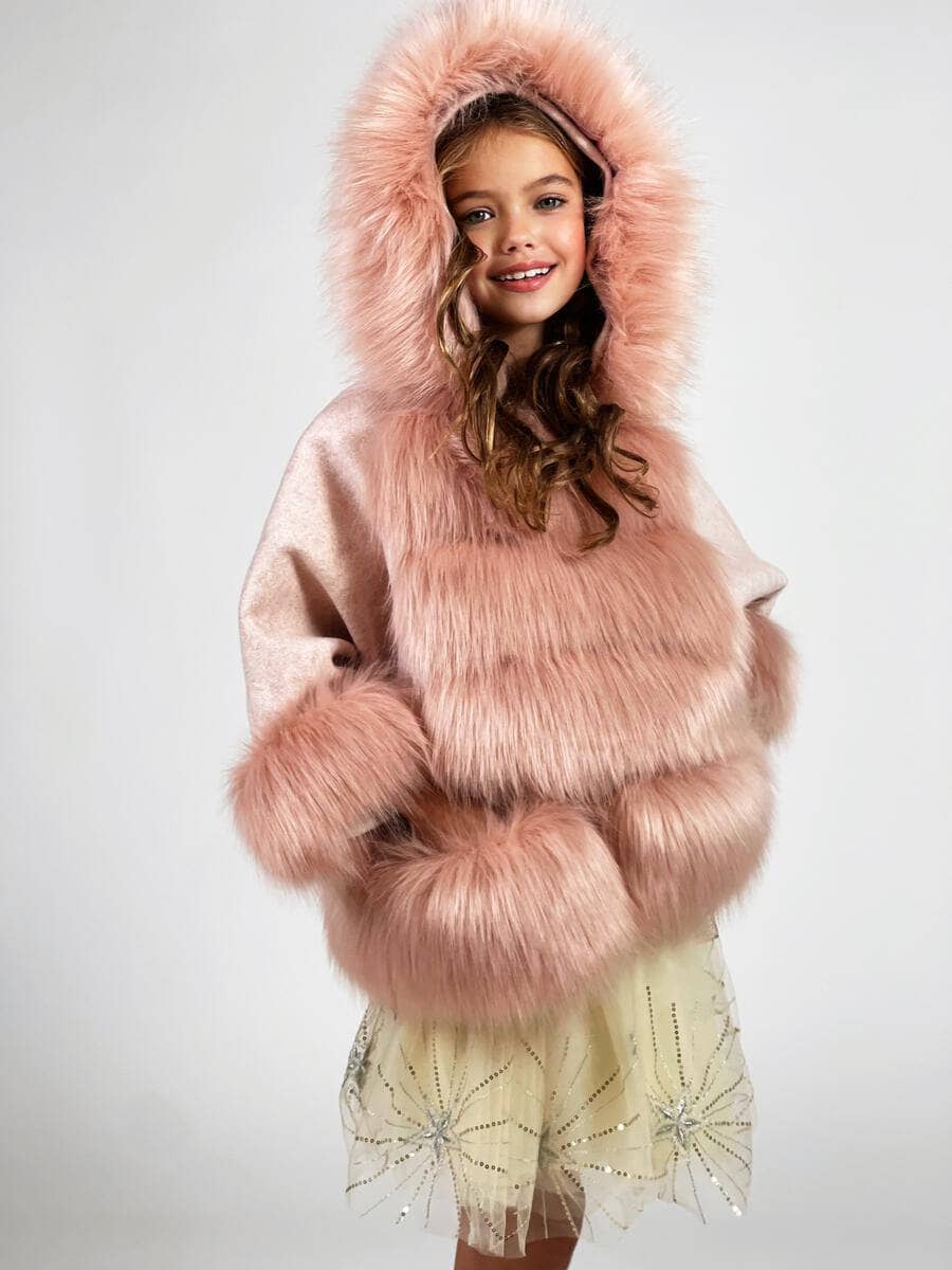 Lola + The Boys Hot Pink Faux Fur Coat, 2