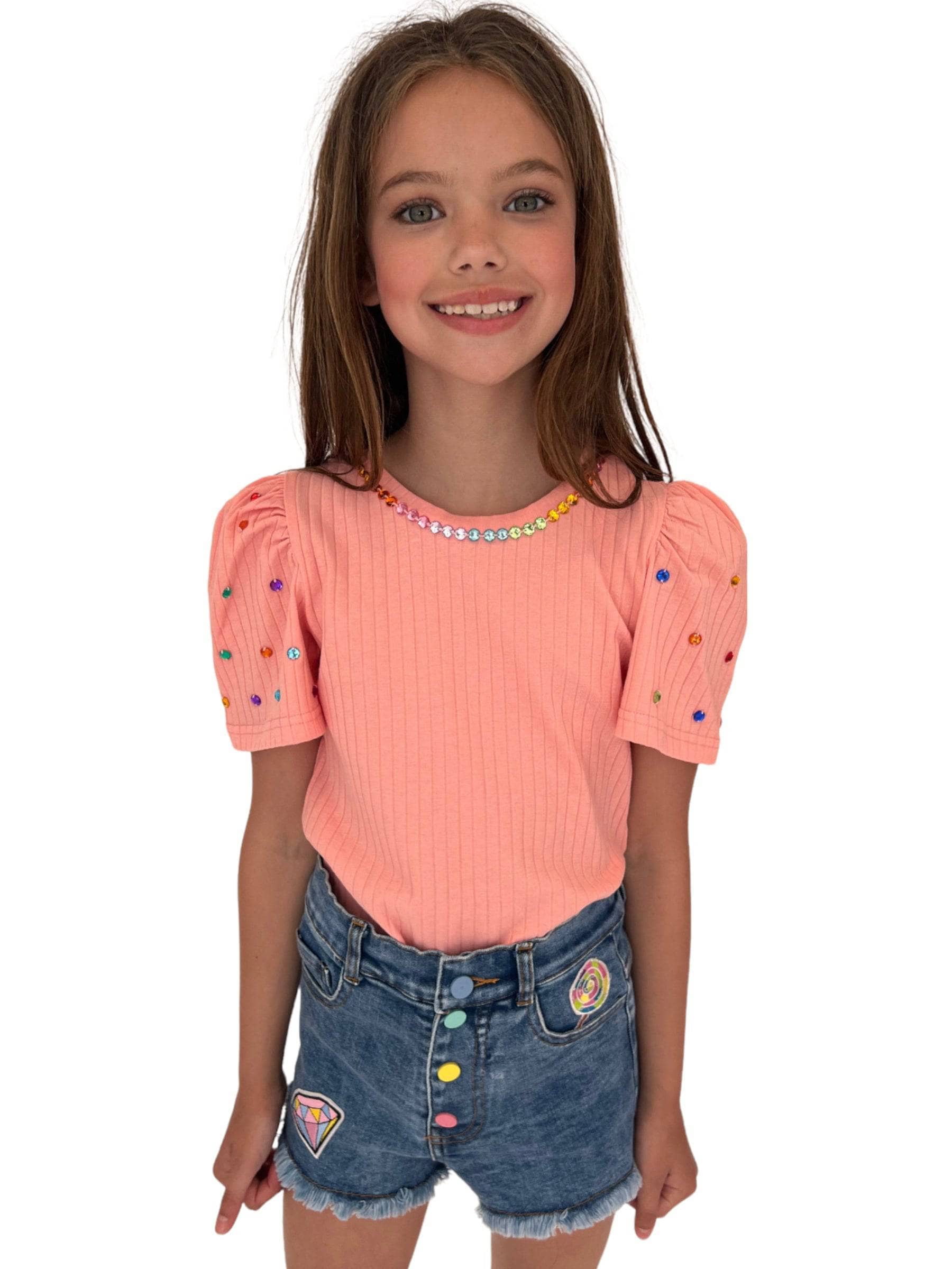 Lola + The Boys Chicago Gem Sweatshirt - Pink, 14