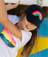 Lola + The Boys Rainbow chenille  patched hat