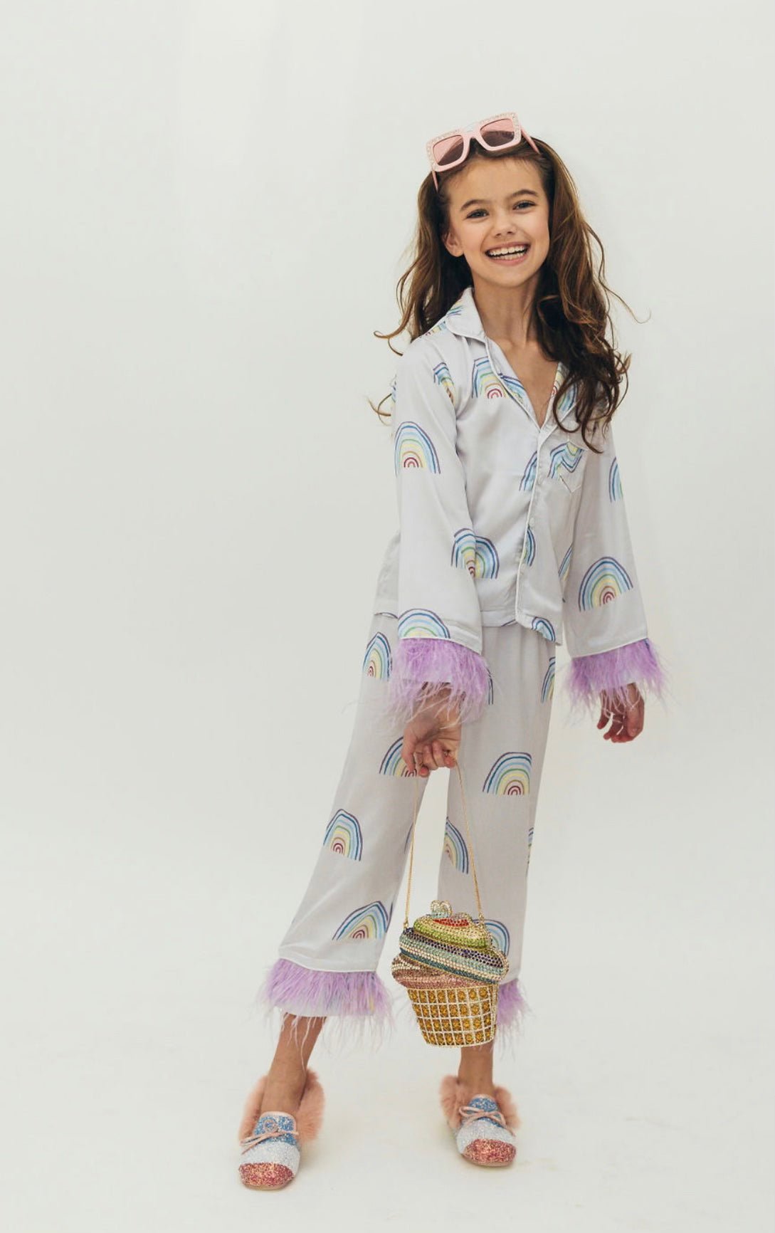 Feather Satin Pajamas