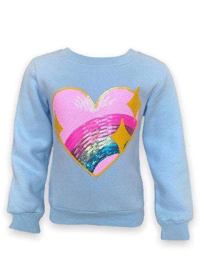 Lola + The Boys Rainbow Heart Sweatshirt
