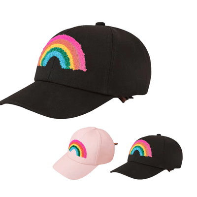 Lola + The Boys Rainbow patched hat