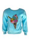 Lola + The Boys Rainbow Pearls Ice Cream Sweatshirt