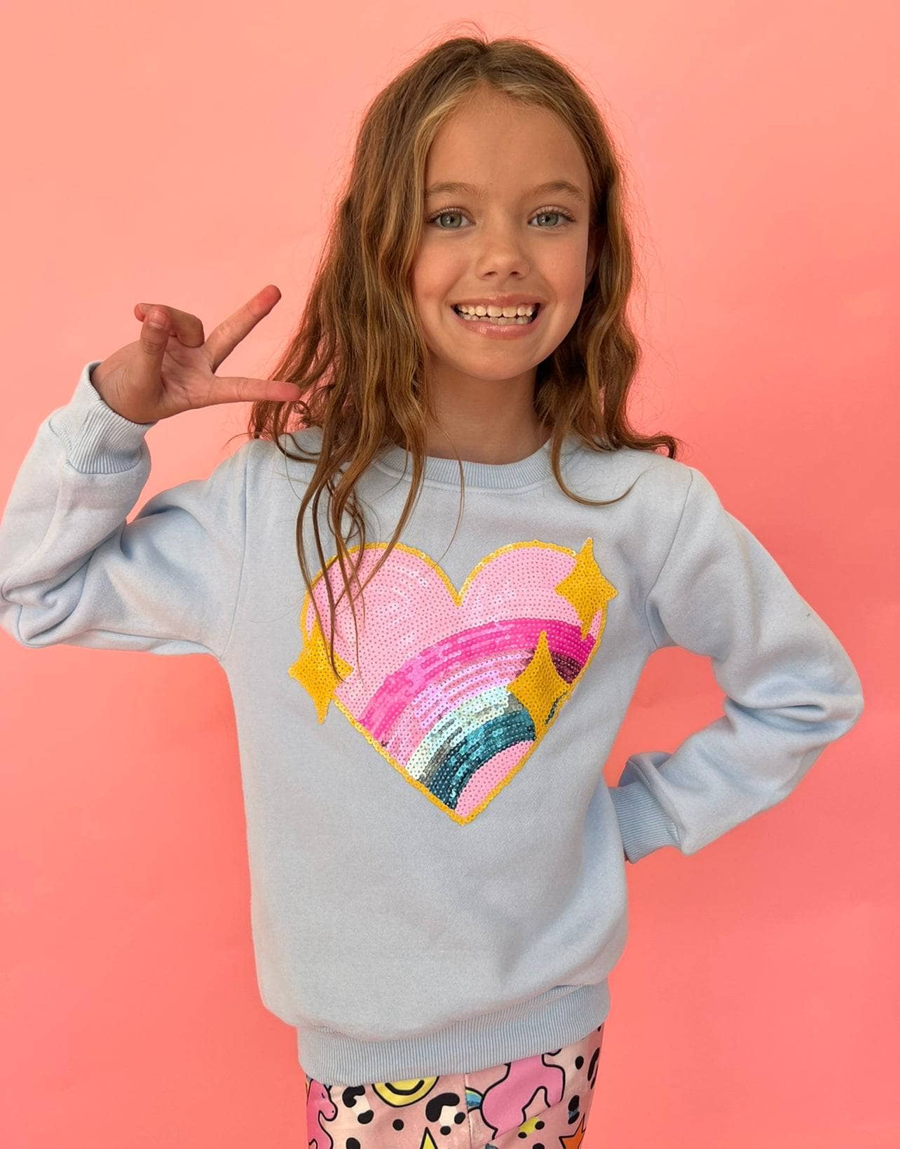 Kids Hoodies Set for Boys and Girls, Unisex Kids Love Heart Beat