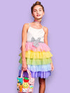 Lola + The Boys 2 Sequin Bow Rainbow Tutu Dress