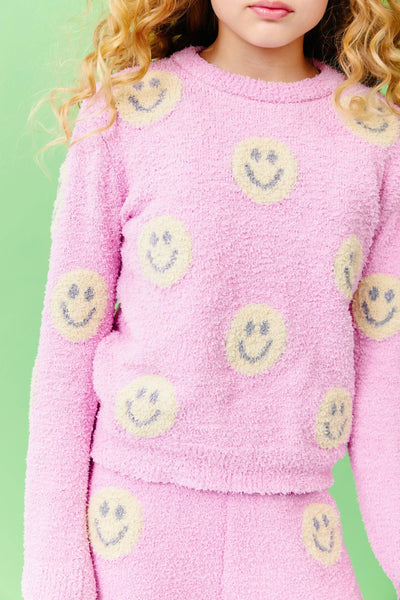 Lola + The Boys Set Pinky Fuzzy Smiley Emoji  Set