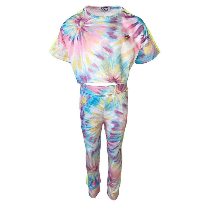 Lola + The Boys Set Tie Dye Cropped  Set