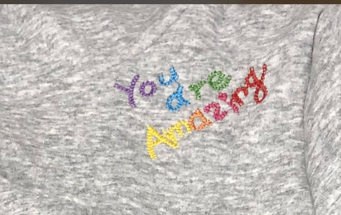 Lola + The Boys Set You Are Amazing Sequin Grey Set