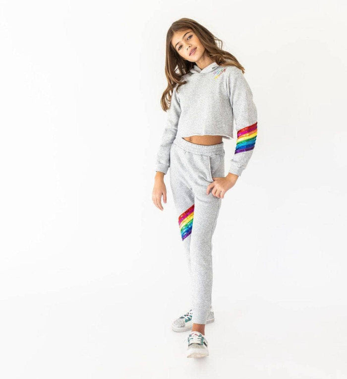 Lola + The Boys Set "You Are Amazing" Sequin Jogger Set