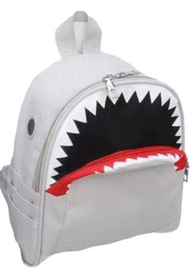 Lola + The Boys Gray Shark Bite Mini Backpack