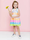Lola + The Boys Sherbet Striped Sequin Party Dress