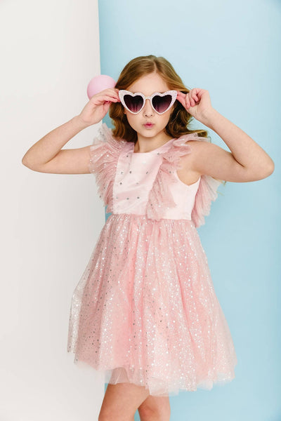 Lola + The Boys Ombre Gem Tulle Layer Dress, 8