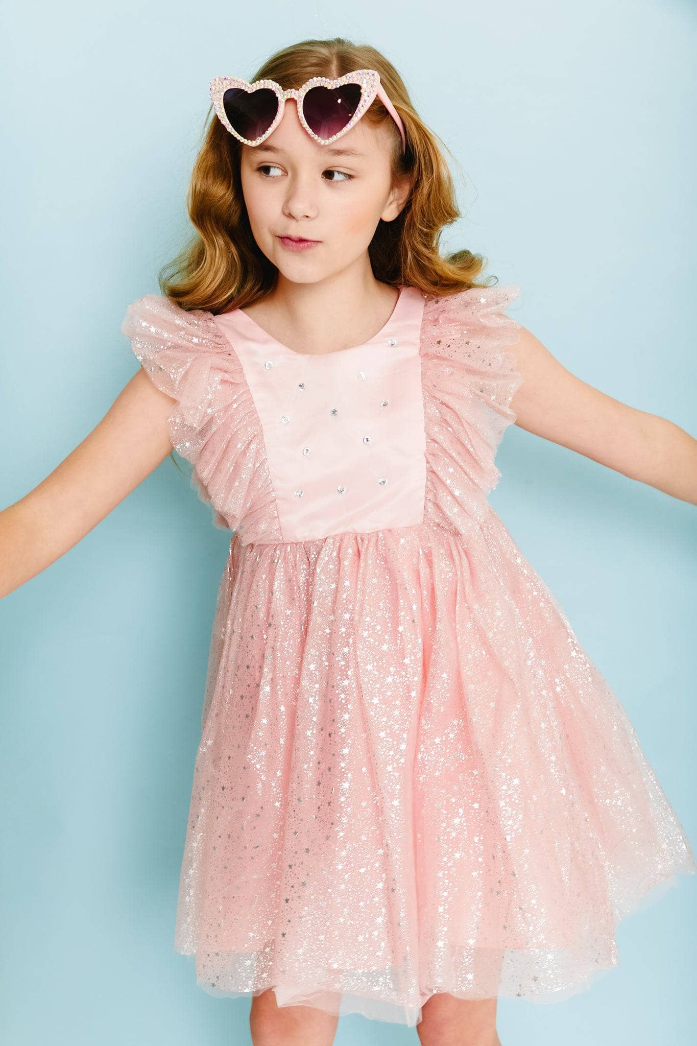 Lola + The Boys Ombre Gem Tulle Layer Dress, 8