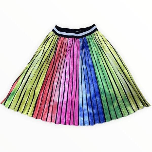 Lola + The Boys SKIRT Metallic Ombre Stripe Midi Skirt
