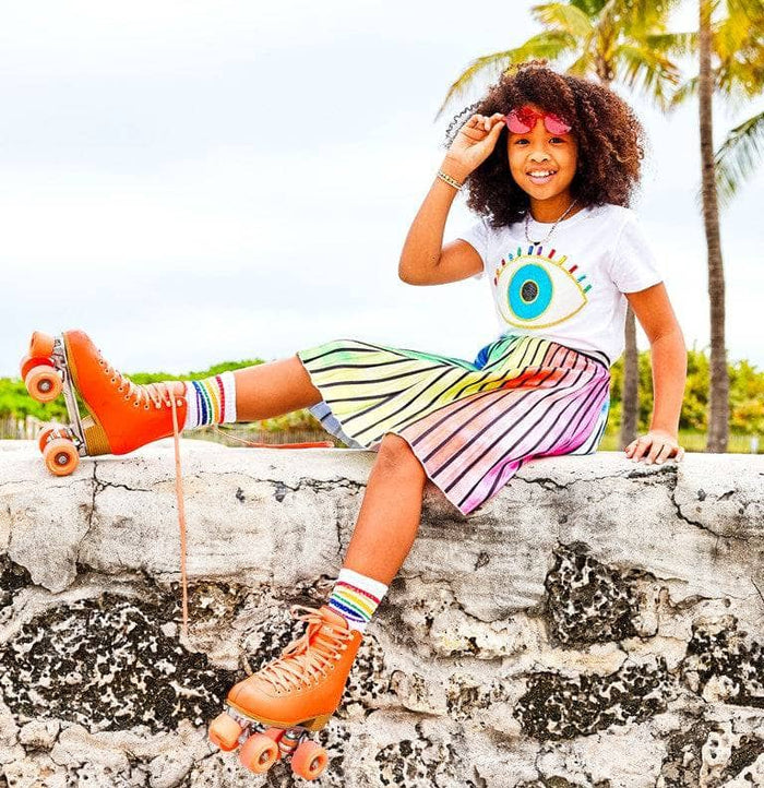 Lola + The Boys SKIRT Ombre Stripe Midi Skirt