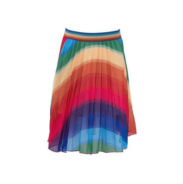 Rainbow Twirl Midi Skirt