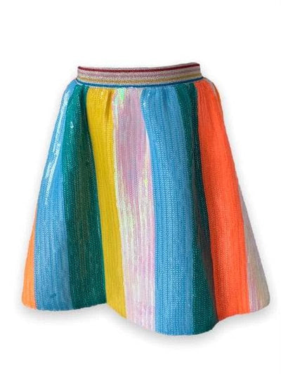 Lola + The Boys Skirts Sherbert Sequin Stripe