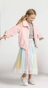 Lola + The Boys Skirts Adult small Womens Sparkly Rainbow Midi Skirt