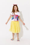 Lola + The Boys Sunny Tulle  Ruffle Midi Skirt