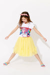 Lola + The Boys Sunny Tulle  Ruffle Midi Skirt