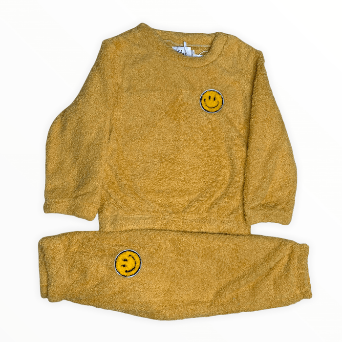 Lola + The Boys Yellow / 2 Sunshine Smile Patch Fuzzy Set