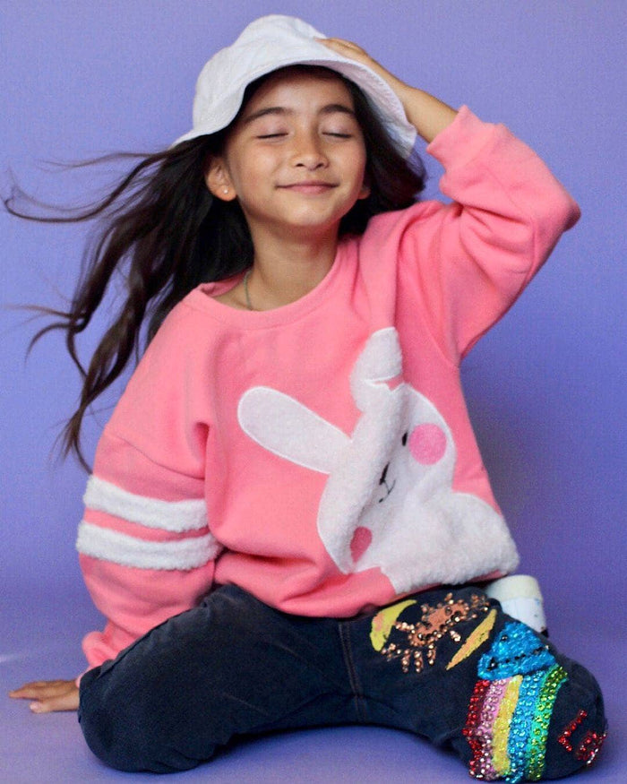 Lola & The Boys Sweaters & Sweatshirts Blushing Bunny Sweatshirt
