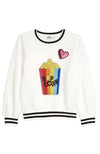 Lola + The Boys Sweaters & Sweatshirts 2 Girls  I Love Popcorn Sweatshirt