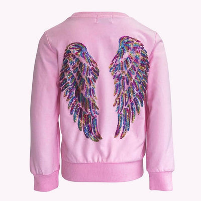 Lola + The Boys Sweaters & Sweatshirts Neon Angel Wing Long Sleeve Shirt