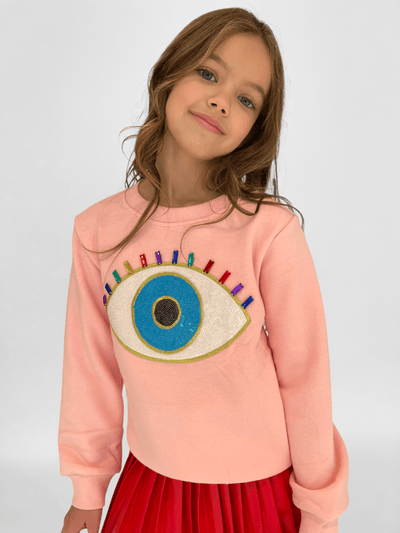 Lola + The Boys Sweaters & Sweatshirts Rainbow Evil Eye Sweatshirt