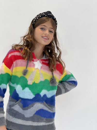 Lola + The Boys Sweaters & Sweatshirts Shooting Star Rainbow Sweater