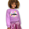 Lola + The Boys Sweaters & Sweatshirts Star Lips Lavender Sweatshirt