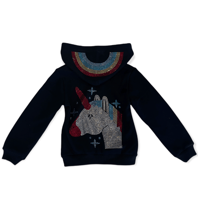 Lola + The Boys Sweaters & Sweatshirts Wanderlust Crystal  Unicorn Hoodie