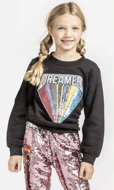 Lola + The Boys Sweaters & Sweatshirts Women's Beaded Dreamer Patch Sweatshirt
