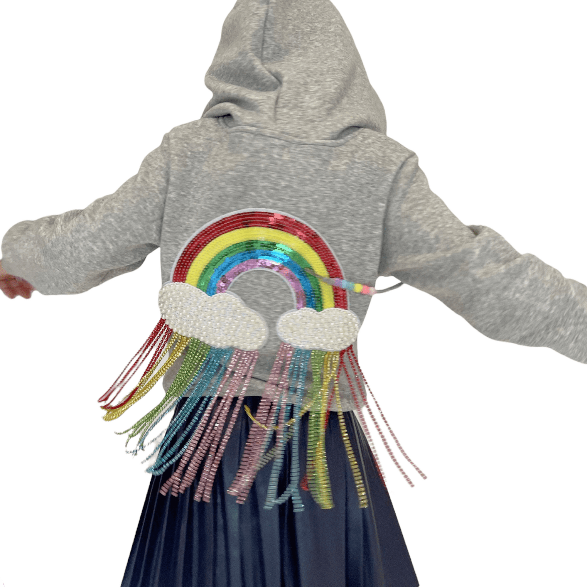 Women s Crystal Rainbow Rain Hoodie