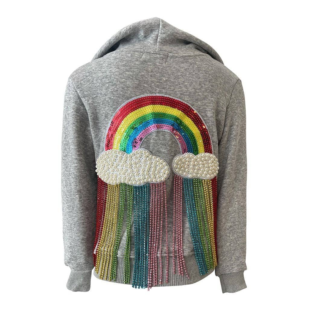 Women s Crystal Rainbow Rain Hoodie