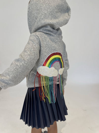 Lola + The Boys Sweaters & Sweatshirts Women's Crystal Rainbow Rain Hoodie