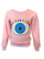 Womens Rainbow Evil Eye Sweatshirt