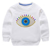 Lola + The Boys Sweaters & Sweatshirts White / Small Womens Rainbow Evil Eye Sweatshirt