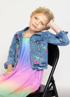 Lola + The Boys Sweet Cherry Patch Denim Jacket