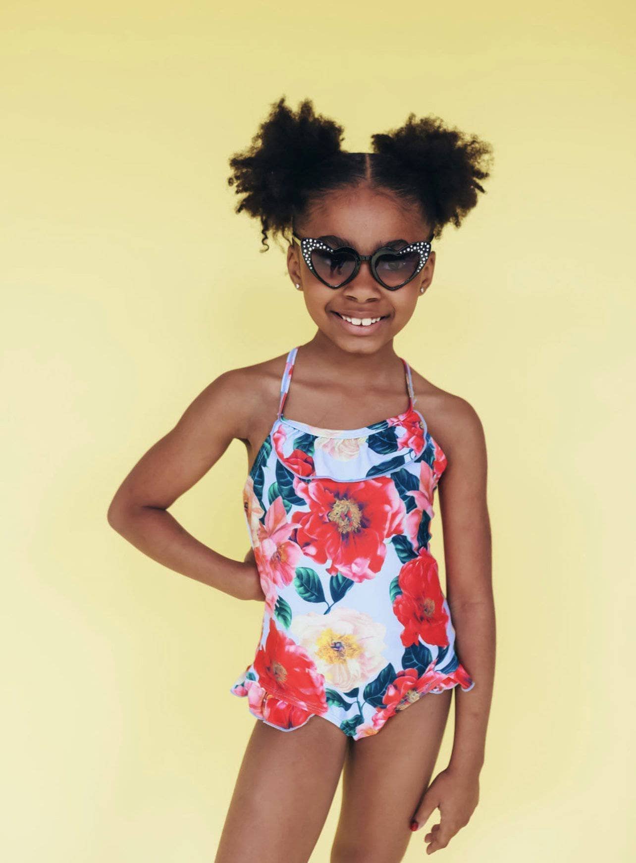 Bulk-buy Teenager Girls Swimwear Floral Baby Girls Swimsuit Short