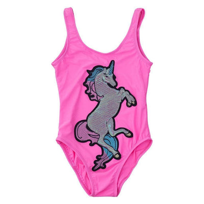 Lola + The Boys Swimwear Neon Unicorn Swimsuit