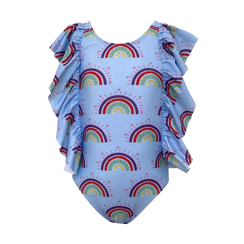 Rainbow Ruffle Swimsuit