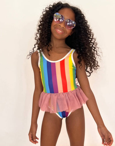 Lola & The Boys Swimwear Rainbow Tutu Swimsuit