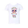 Lola & The Boys Tees White / 2 Girls Sequin Doll T-Shirt