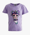 Lola & The Boys Tees Purple / 2 Girls Sequin Doll T-Shirt