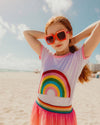 Lola + The Boys Tees Happy Rainbow Crystal Patch T-Shirt