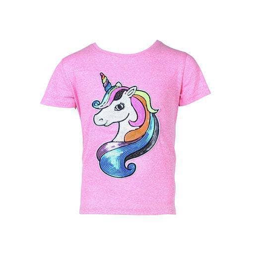 Lola + The Boys Tees Neon Unicorn Sequin T-Shirt
